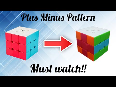 Plus Minus pattern on a Rubik's cube#rubikscube #pattern