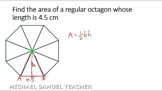 Area of a regular polygon given the length of the side