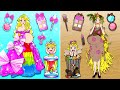 DIY Paper Doll | Rich And Poor Mother And Daughter Garbage Can EXTREME Makeover | Dolls Beauty