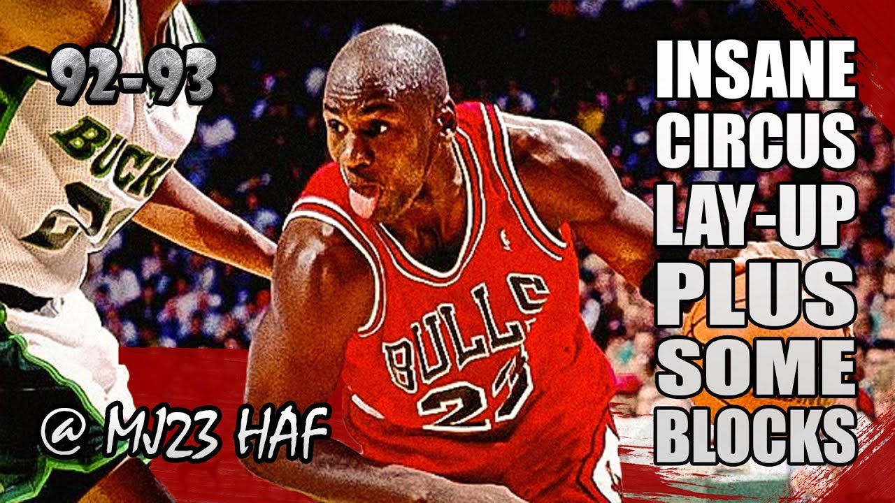 Michael Jordan Highlights vs Bucks (1992.11.13) - 34pts, INSANE CIRCUS Lay-up & EMPHATIC Blocks!