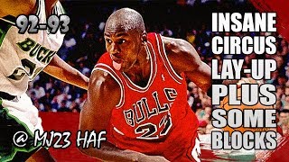 Michael Jordan Highlights vs Bucks (1992.11.13) - 34pts, INSANE CIRCUS Lay-up & EMPHATIC Blocks!