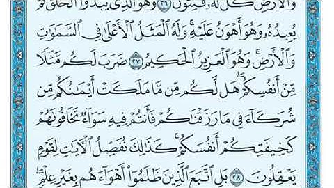 سورة الروم مكتوبة الشيخ ماهر المعيقلي أجمل تلاوات القرأن الكريم