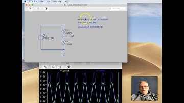 LTSpice Simple Noise Analysis part 1 potential divider, Sweeping R value using .step