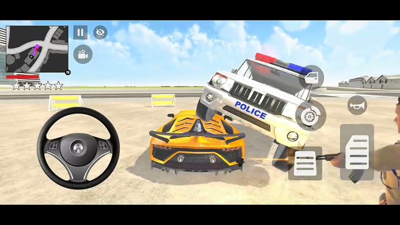 INDIAN THIFT AUTO SIMULATOR 🔥 GANGSTER POLICE WALE PANGA 😂 RPG LAMBORGHINI CAR 