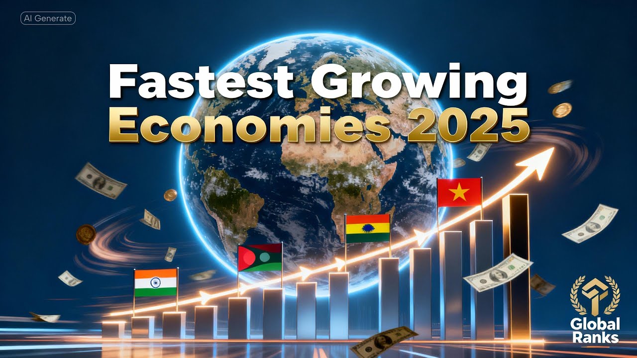 Top 10 Fastest Growing Economies in the World 2025 | Global Ranks - YouTube