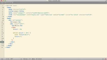 PHP15.0 Repetition Statements