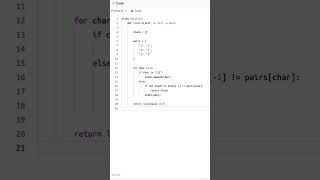 VALID PARENTHESES - LEETCODE SOLUTIONS #9 #programming #leetcode #python #shorts #fyp #viral