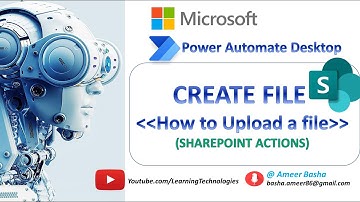 Power Automate Desktop #209 || How to upload a file to SharePoint (Create a file Action)