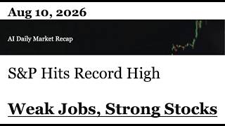 AI Daily Market Recap｜Aug 10, 2026｜S&P Hits Record High Weak Jobs, Strong Stocks