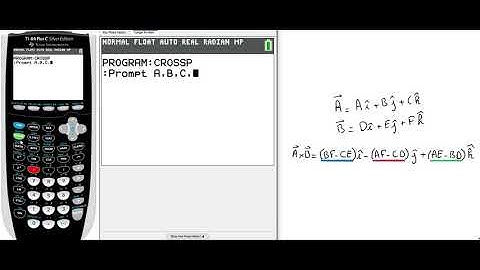 TI84 Cross Product