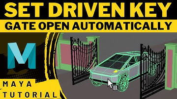 Automatic Open Gate 🚗 Set Driven Key - Maya Tutorial | Rees3D.com