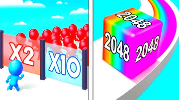 Mob control Vs jelly run 2048 | all levels | arcade games