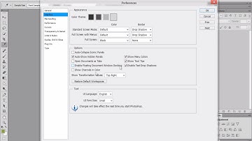 Photoshop CS6 Preferences Overview