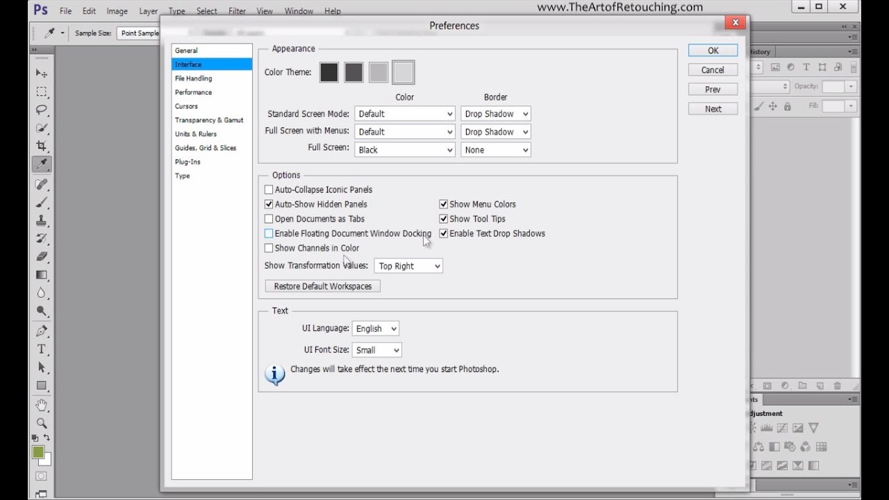 Photoshop Cs6 Preferences Overview Youtube