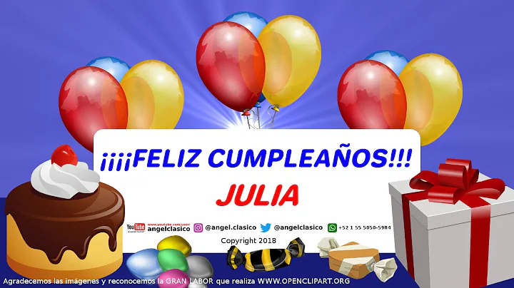 JULIA FELIZ CUMPLEAOS Angelclasico