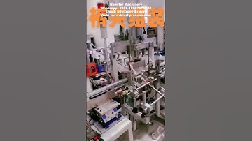 Automatic trousers rack peg and spring assembling machine