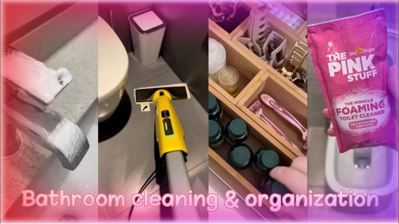 Bathroom cleaning & organization ASMR satisfying videos compilation # ...