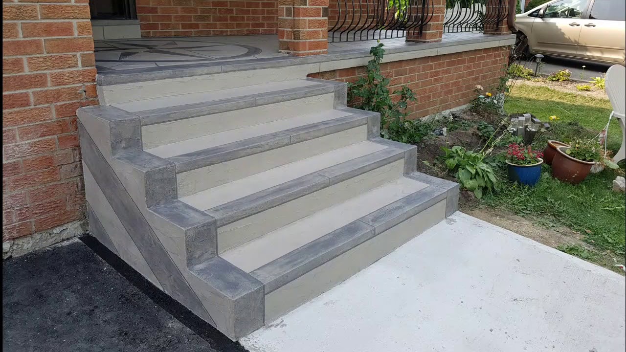 Resurfacing Concrete Steps Design, Finishing Jewel Stone Designs, Subscribe coming up next - YouTube