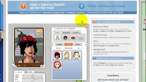 Create a speaking avatar with Voki