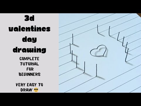 How To Make A 3d Valentine's Day Drawing // I Tried 3d Valentine's Day ...