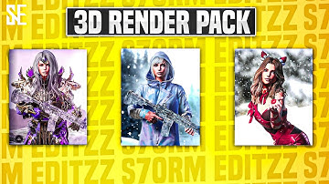 3D Render Pack For Thumbnails • 3d render pack Pubg/Bgmi • S7orm Editzz