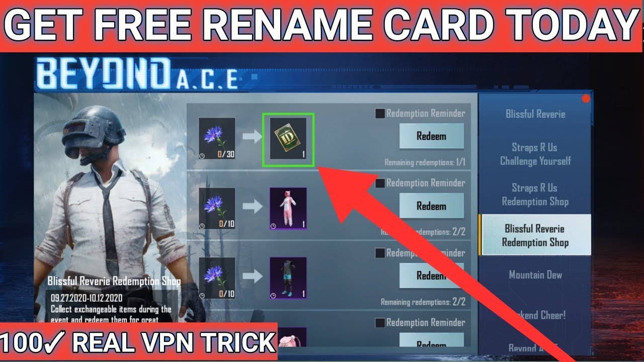Pubg Rename Card HOW TO GET FREE RENAME CARD,IN PUBG S15 - YouTube