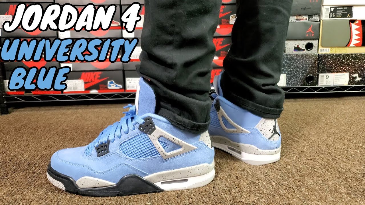 Air Jordan 4 University Blue Review On Feet Youtube