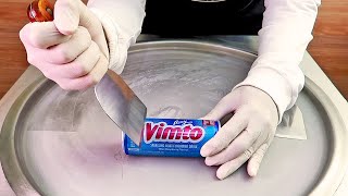 Vimto blue ice cream rolls street food - ايس كريم رول فيمتو أزرق