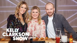 Kelly Clarkson And Rita Wilson Play Sean Evans' 'Hot Ones' Truth Or Dab Challenge