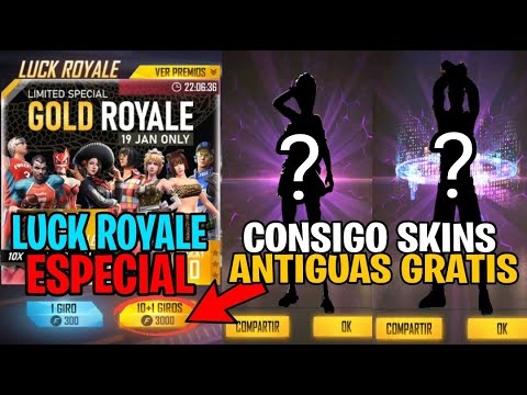 CONSEGUÍ las SKINS MAS ANTIGUAS de FREE FIRE GRATUITAS | NUEVO ROYALE