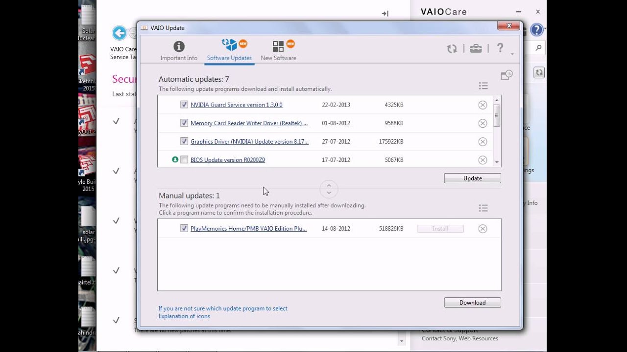 Sony Vaio Care Download Windows 7 64 Bit Vaio Care Desktop