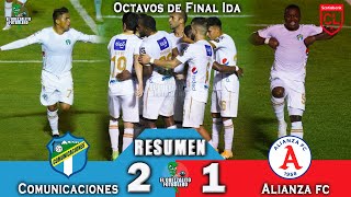 Comunicaciones 2 vs Alianza 1 \/RESUMEN Y GOLES\/ Octavos de Final Ida Liga Concacaf 2021