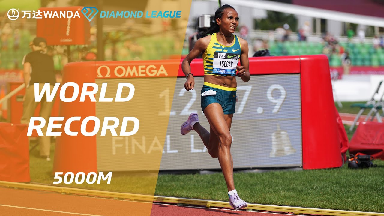 Gudaf Tsegay SMASHES 5000m world record at Eugene final - Wanda Diamond League 2023