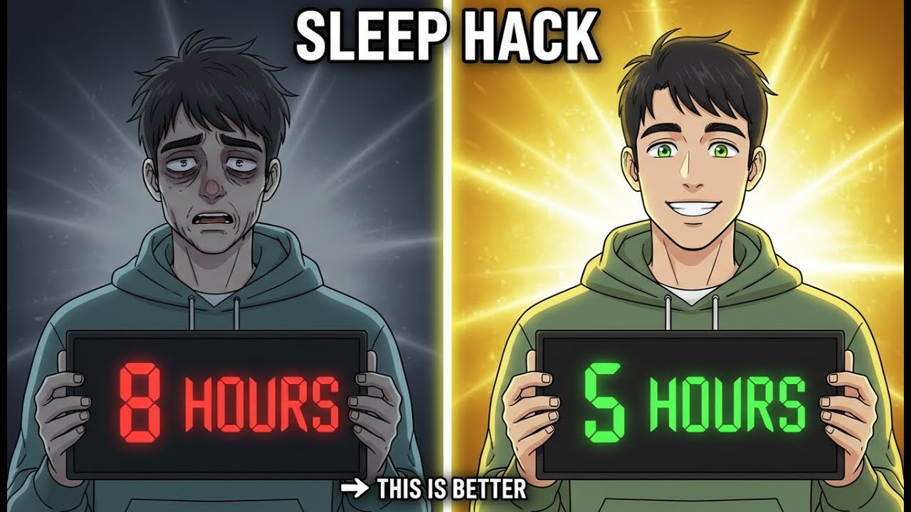How to Sleep LESS hours and wake up FRESH (Science-Backed) - YouTube