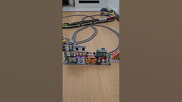 Double loop madness! LEGO trains on bridge and mega crossing!