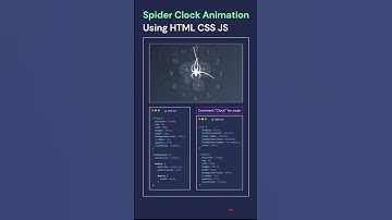 Spider Clock Animation using HTML CSS JS 🕷☠️ Cool Next Level Animation Spider Clock 😱🤯💬 Comment