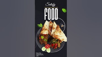 Motion graphic short food menu promo video in after effects / Food animation video