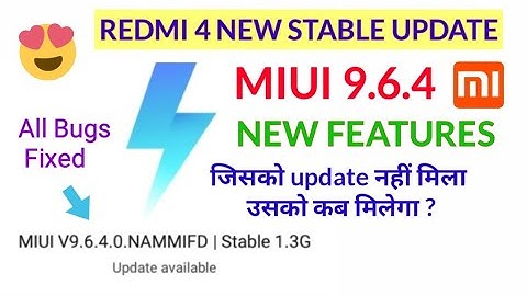 Miui 9.6.4.0 update | Redmi 4 new update miui 9.6.4 | new features | miui 9.6.4 for Redmi 4