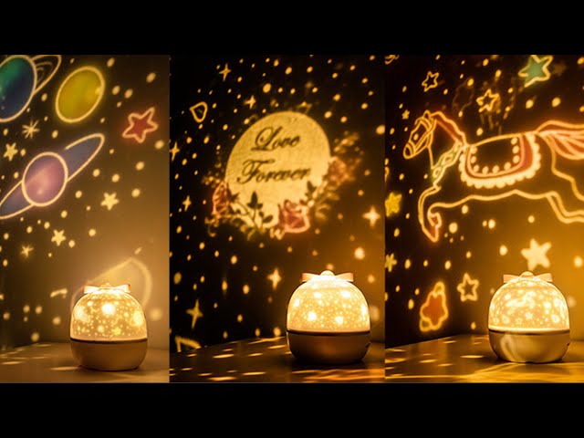 XFH LED Night Lights; Stars Night Lamp; Rotation Night Projection lamp for  kids 