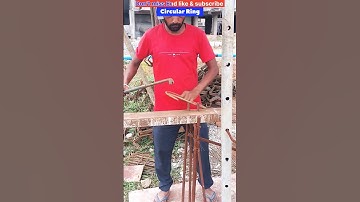 circular column stirrups manualy bending🔥🔥. How to bending in circular column? #shortsvideo #viral