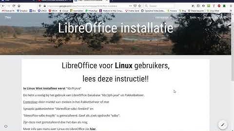 LibreOffice database 01 Java installatie