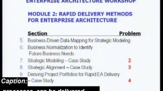 eLearning Overview: Delivery of an Enterprise Architecture