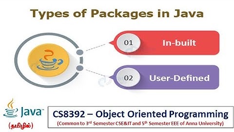 Java | Package | User Defined Packages & Programs | Object Oriented Programming | Tamil | 20