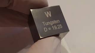 Big Tungsten density cube 10 cubic centimeters. 193 grams