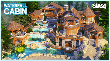 WATERFALL CABIN [No CC] + Giveaway Winner! - Sims 4 Speed Build | Kate Emerald