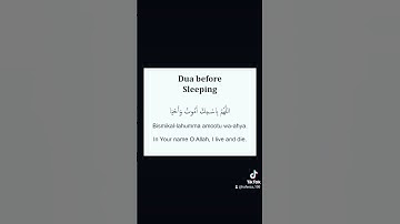 Thumbnail of Dua before sleep.