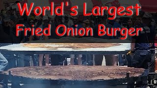 World's Largest Fried Onion Burger - El Reno, Oklahoma, USA