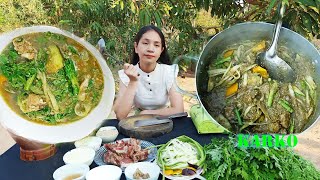 Cambodian soup receipt Somlor Korko ,Cooking Food