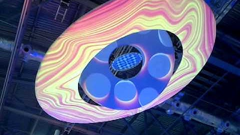 Video Projection Mapping onto polystyrene rings