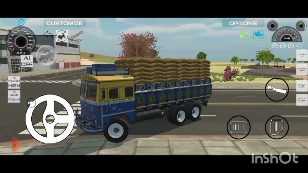 Indian truck and JCB loading off road game videos